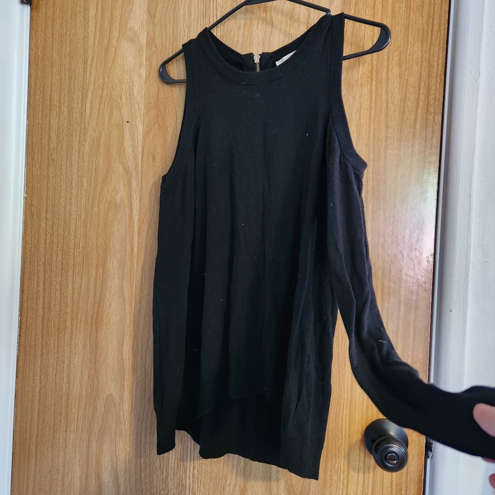 Cold shoulder sweater
